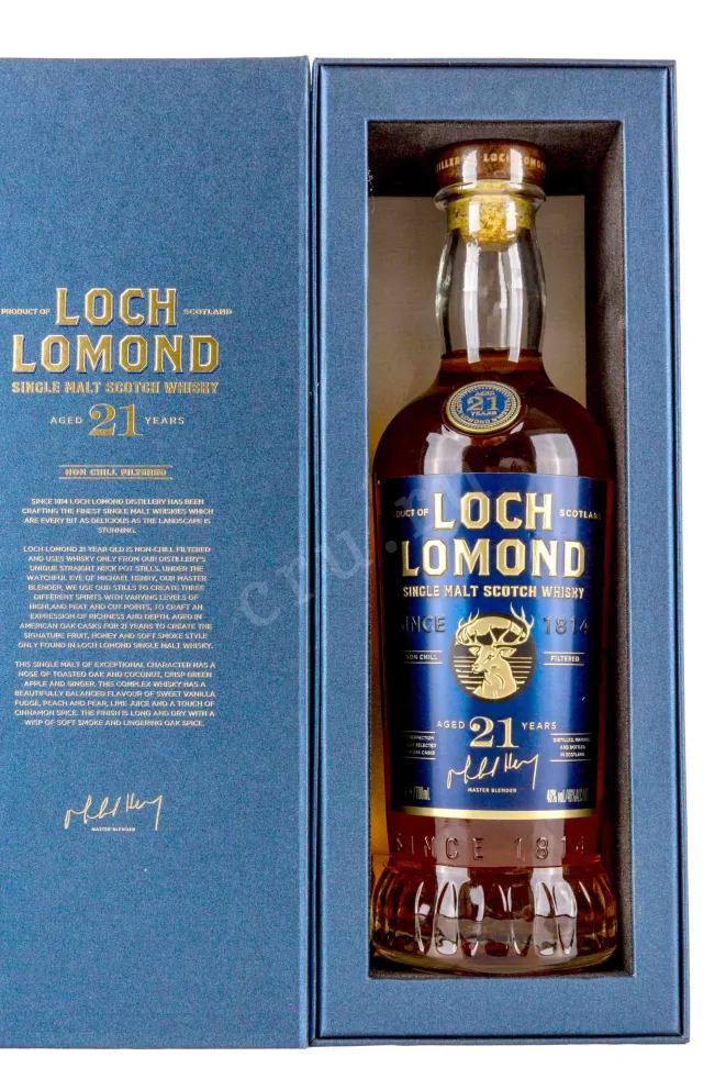 В подарочной коробке Loch Lomond Single Grain 21 years gift box 0.7 л