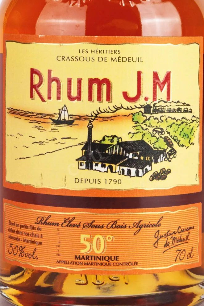 Этикетка Rhum J.M Eleve Sous Bois 0.7 л