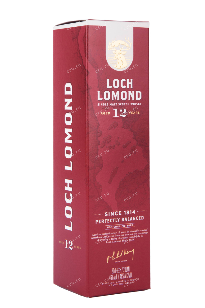 Подарочная коробка виски Лох Ломонд Сингл Молт 12 лет 0.2