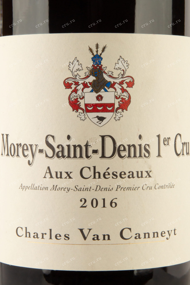 Этикетка Charles Van Canneyt Morey-Saint-Denis 1er Cru Aux Cheseaux 2016 0.75 л