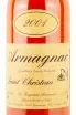 Этикетка Saint-Christeau 2001 0.7 л