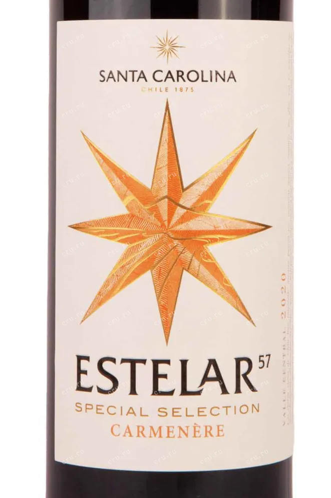 Этикетка Estelar Carmenere 2020 0.75 л