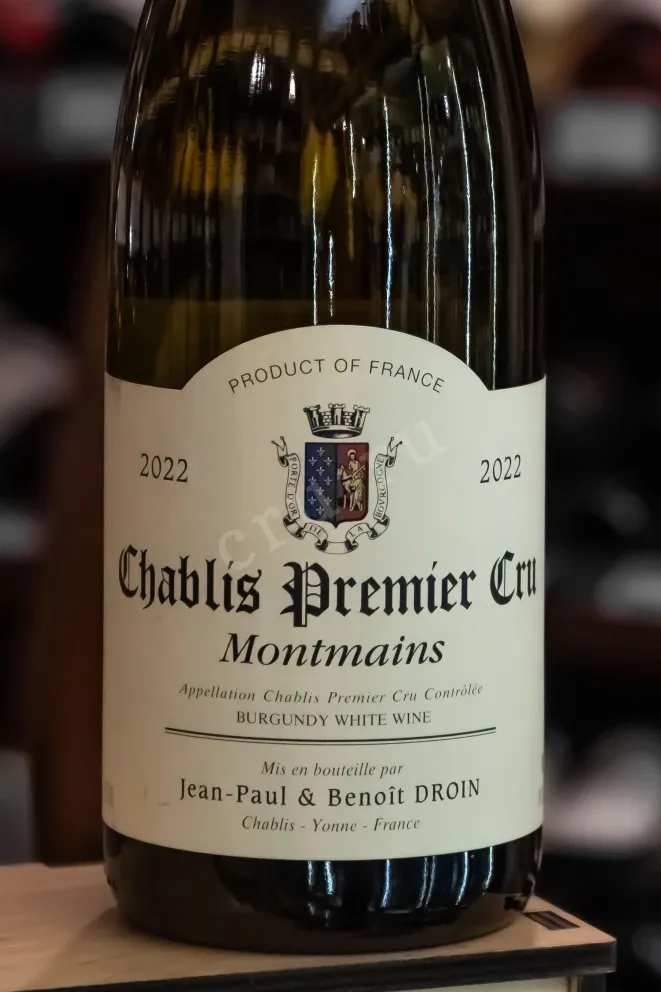 В магазине Крю Профи Jean-Paul & Benoit Droin Chablis Premier Cru Montmains 2022 0.75 л