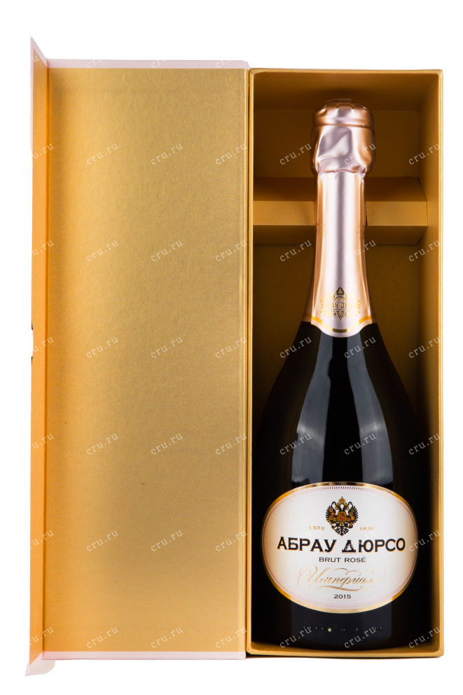 Подарочная коробка игристого вина Абрау-Дюрсо Империал Брют Розе в подарочной коробке 0.75 л
