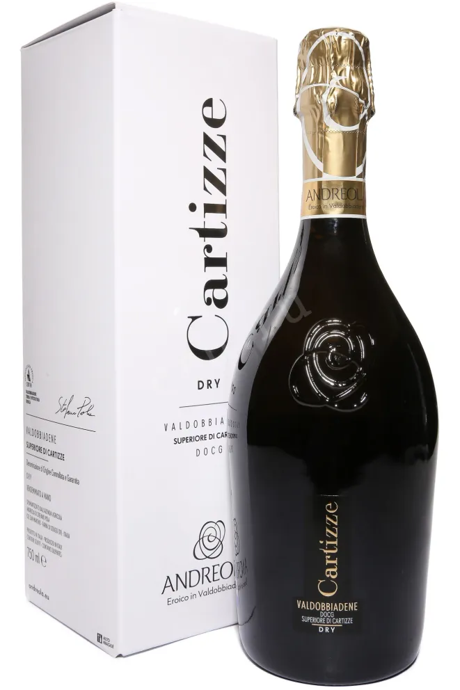 Игристое вино Andreola Prosecco Cartizze Valdobbiadene Superiore di Cartizze DOCG gift box 2023 0.75 л