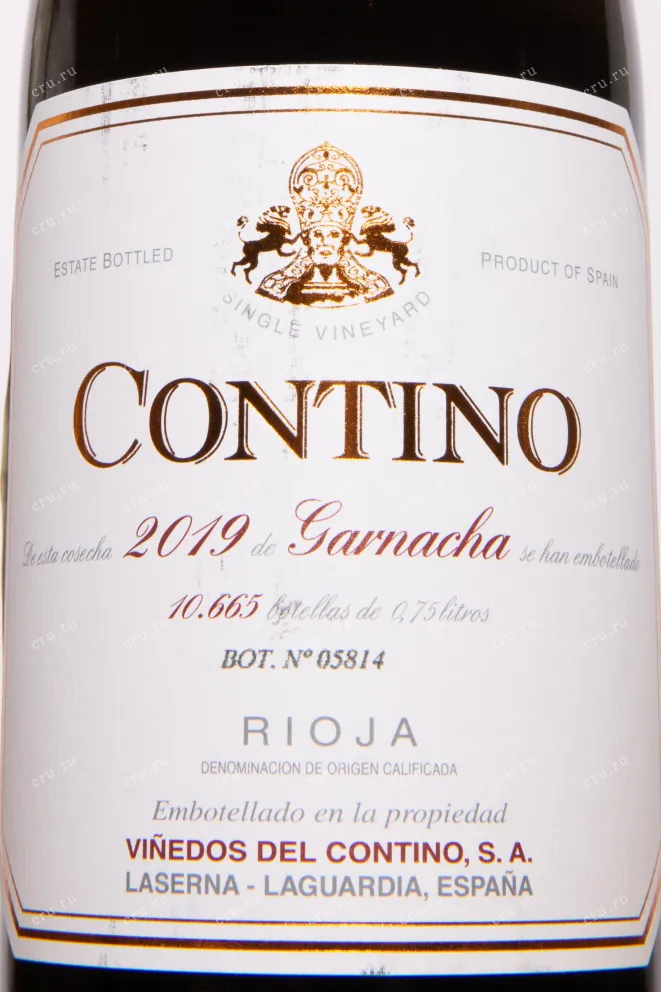 Этикетка Contino Garnacha 2019 0.75 л