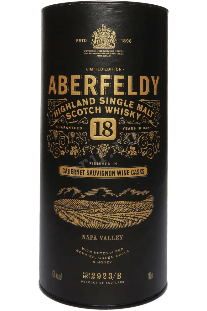 Туба Aberfeldy 18 Years Old Cabernet Sauvignon Wine Cask Finished in tube 0.7 л
