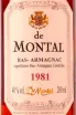 Этикетка De Montal 1981 wooden box 1981 0.2 л