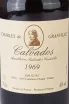 Этикетка Charles de Granville wooden box 1969 0.7 л