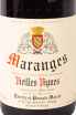 Этикетка Domaine Thierry et Pascale Matrot Maranges Vieilles Vignes 2018 0.75 л