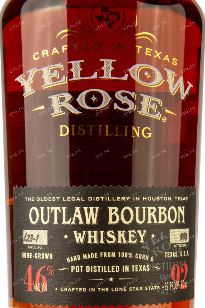 Этикетка Yellow Rose Outlaw (Bourbon) 0.75 л