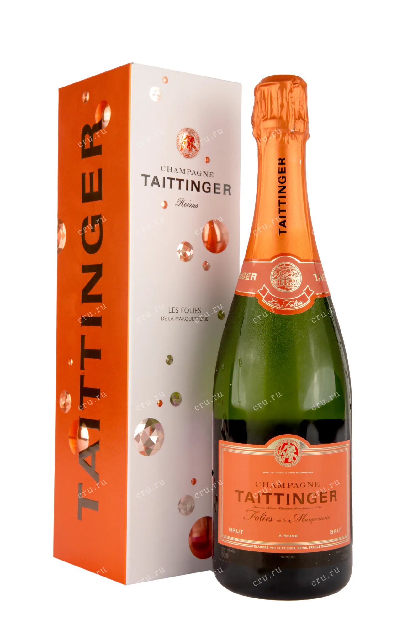 Фото — Шампанское Taittinger Folies de la Marquetterie gift box  0.75 л