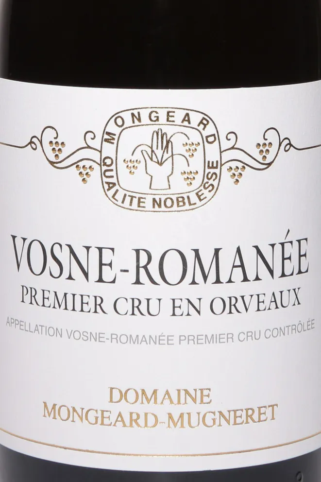 Этикетка Mongeard-Mugneret Vosne-Romanee Premier Cru En Orveaux AOC 2022 0.75 л