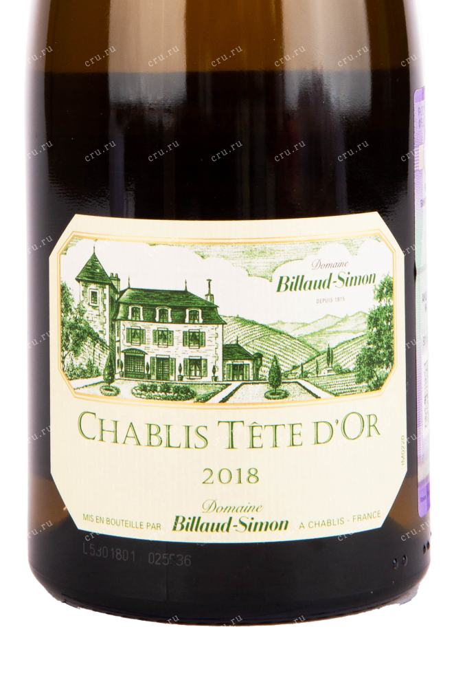 Этикетка вина Billaud-Simon Chablis Tete d'Or 0.75 л