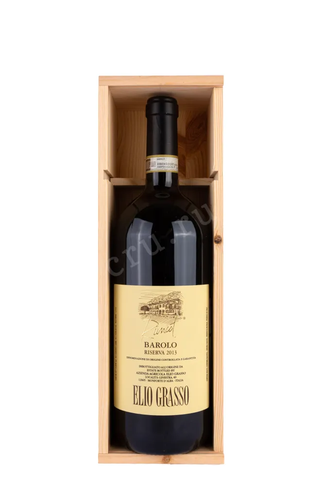 В подарочной коробке Barolo Runcot Riserva Elio Grasso wooden box 2013 1.5 л