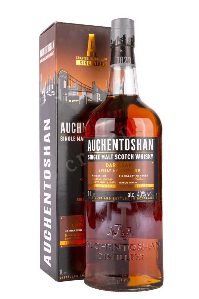 Виски Auchentoshan Dark Oak in gift box  1 л