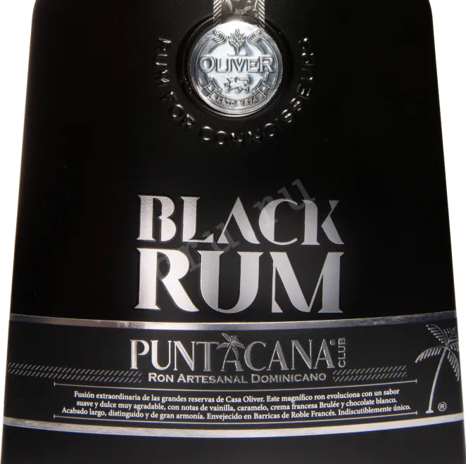 Этикетка Puntacana Club Black Oliver gift box 0.7 л