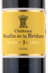 Этикетка вина Chateau Moulin de la Bridane Saint Julien 2016 0.75 л