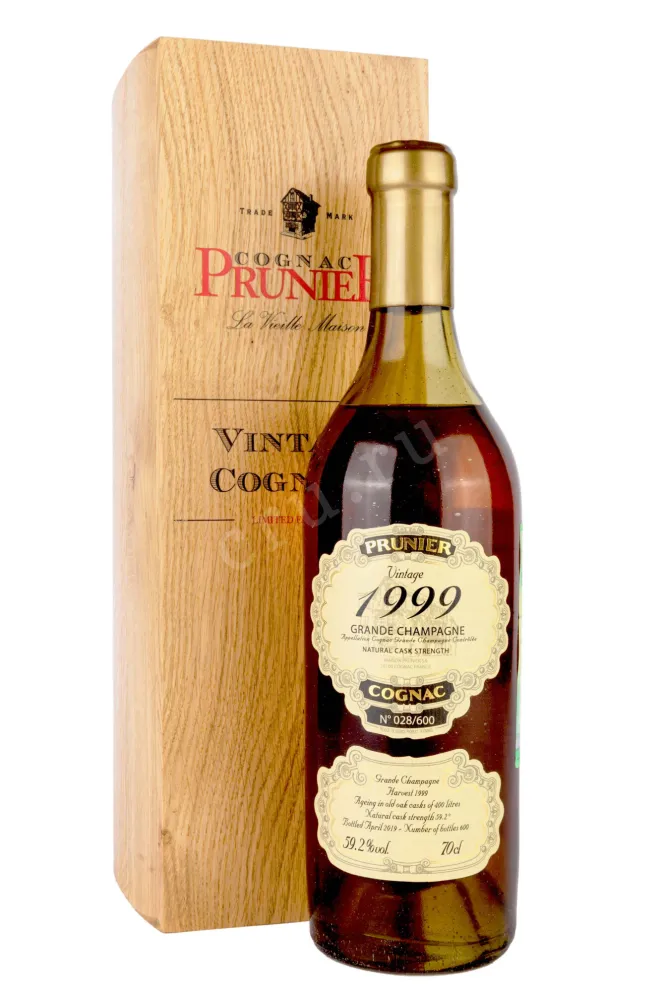 Коньяк Prunier Grande Champagne Vintage 1999 wooden box 1999 0.7 л