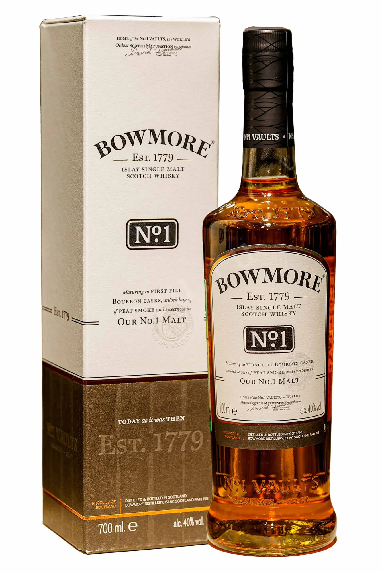 Фото — Виски Bowmore No.1 gift box  0.7 л