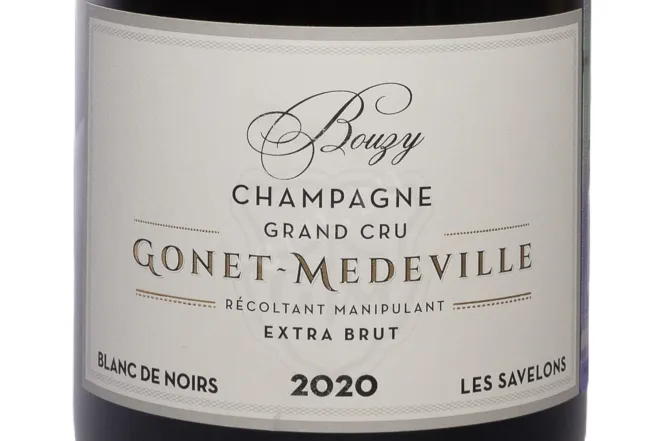 Этикетка Gonet-Medeville Bouzy Les Savelons Blanc de Noirs Grand Cru 2020 0.75 л