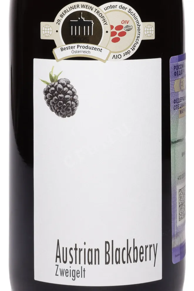 Этикетка Weingut R&A Pfaffl Austrian Blackberry Zweigelt 2024 0.75 л