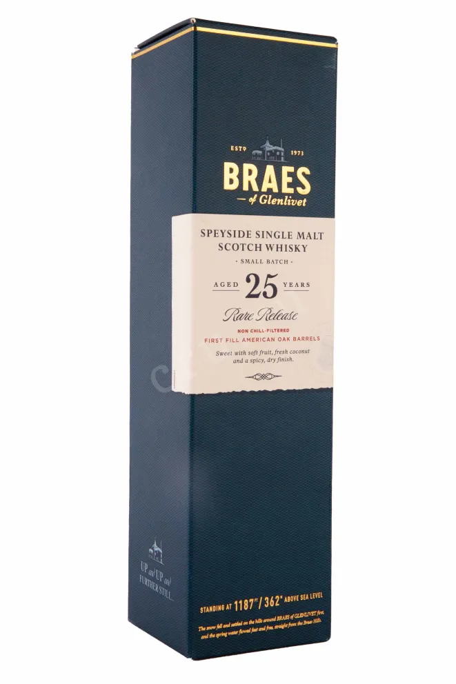 Подарочная коробка Braes of Glenlivet 25 years gift box 0.7 л