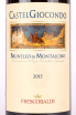 Этикетка Castelgiocondo Brunello di Montalcino 2015 0.75 л