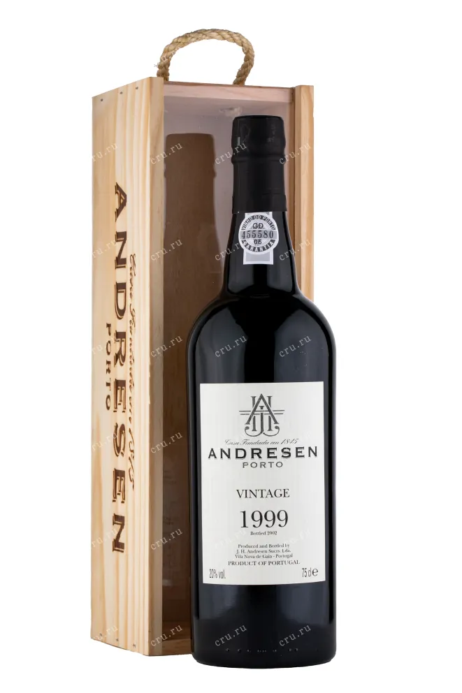 Бутылка в коробке портвейна Андресен Винтаж 1999 0.75 л