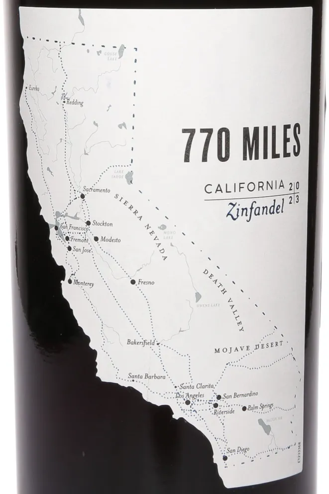 Этикетка 770 Miles Zinfandel 2023 0.75 л