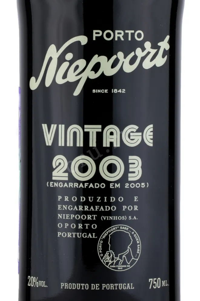 Этикетка портвейна Нипорт Винтаж 2003 0.75 л