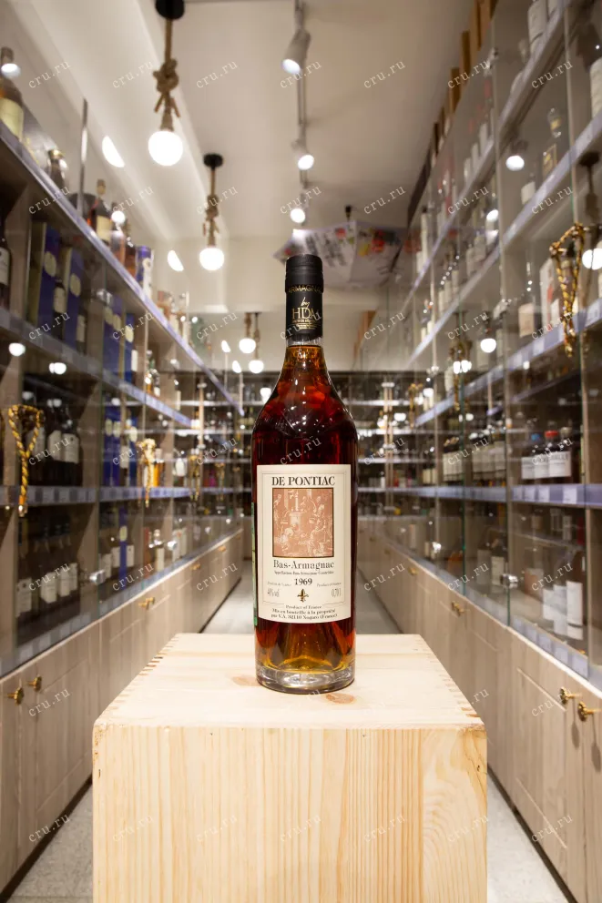 В магазине Крю Профи Bas-Armagnac De Pontiac wooden box 1969 0.7 л