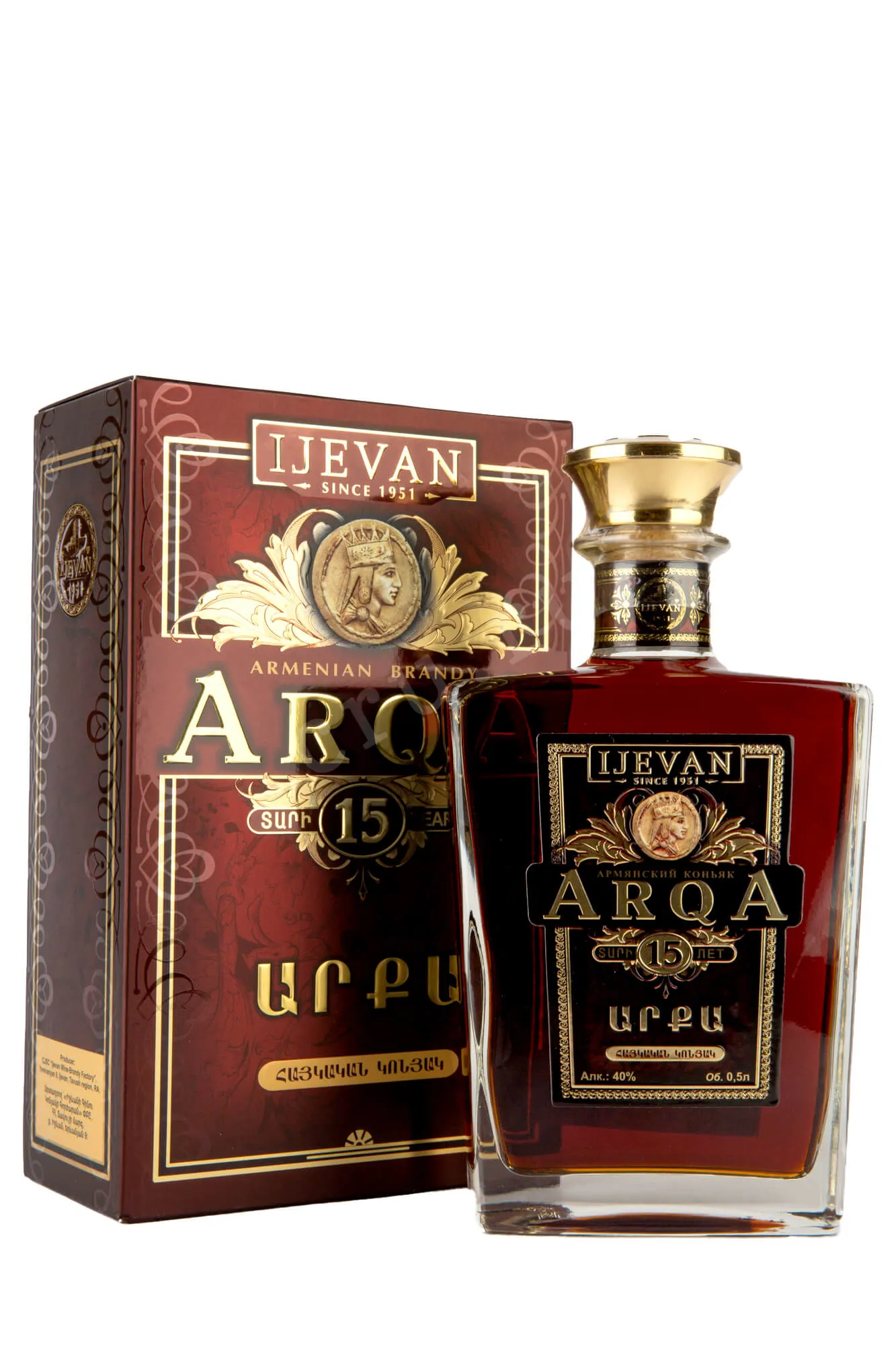 Фото — Коньяк Иджеван Арка 15 лет  0.5 л