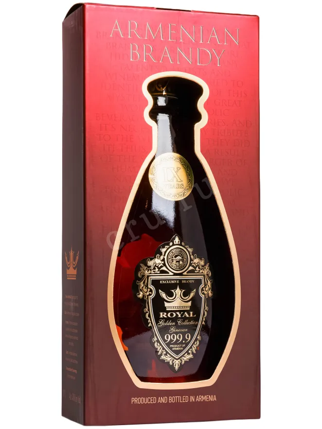 Подарочная коробка Ginevan Gold Collection 999.9 9 year in gift box 0.7 л