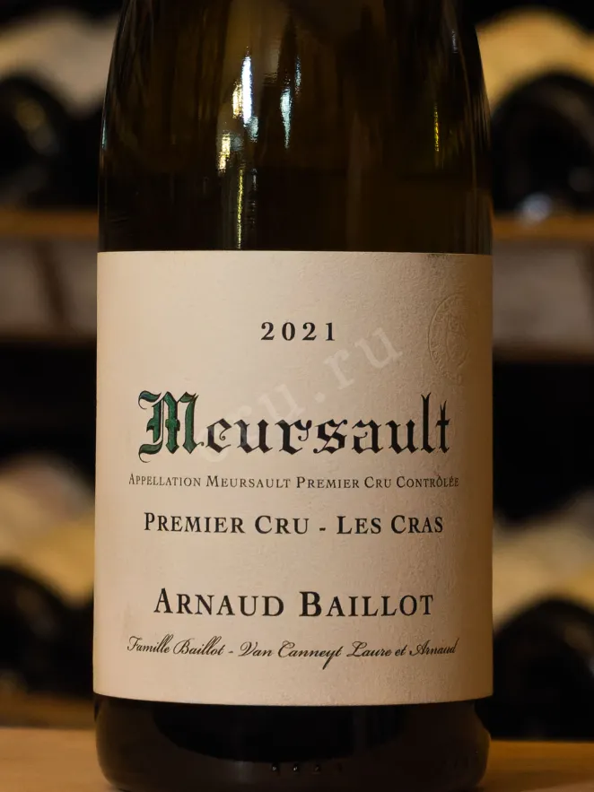 В магазине Крю Профи Arnaud Baillot Meursault Les Cras Premier Cru 2021 0.75 л