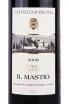 Этикетка Brunello di Montalcino Castello di Velona Il Mastio 2008 0.75 л