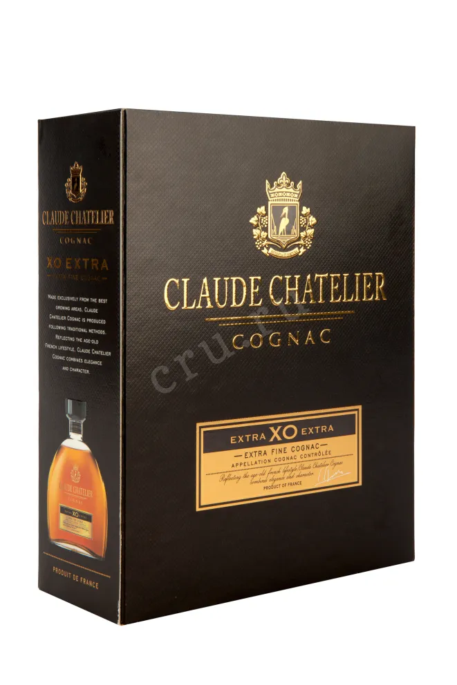 Подарочная коробка коньяка Клод Шатилье ХО 0,7