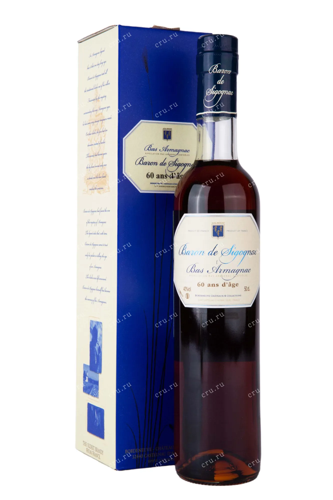 Фото — Арманьяк Baron de Sigognac 60 ans d'ag  0.5 л