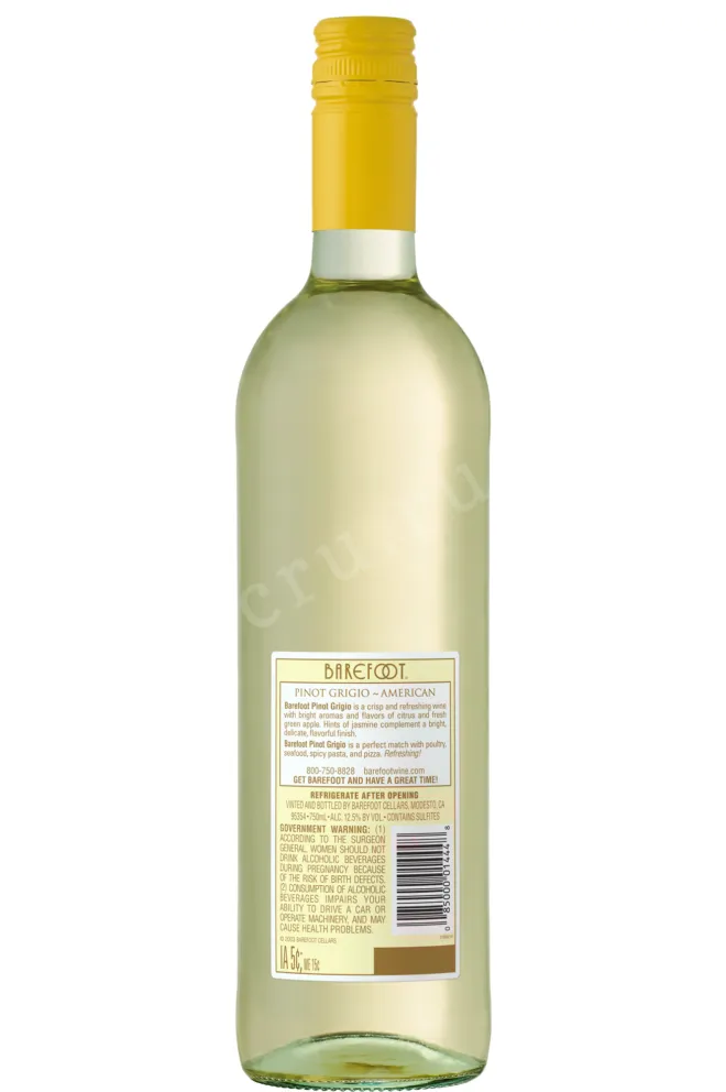 Вино Barefoot Pinot Grigio California 0.75 л