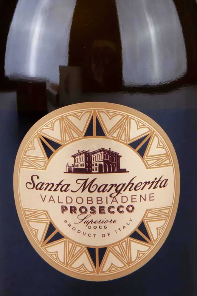Этикетка Santa Margherita Brut Prosecco Superiore di Valdobbiadene 2021 1.5 л