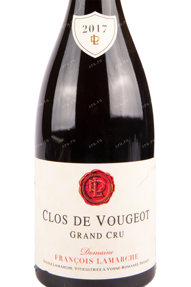 Этикетка вина Domaine Francois Lamarche Clos de Vougeot Grande Cru 2017 0.75 л