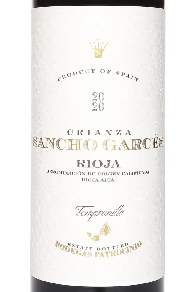 Этикетка Sancho Garces Crianza Rioja DOC 2020 0.75 л