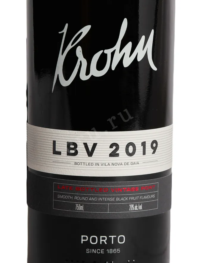 Этикетка Krohn LBV 2019 0.75 л