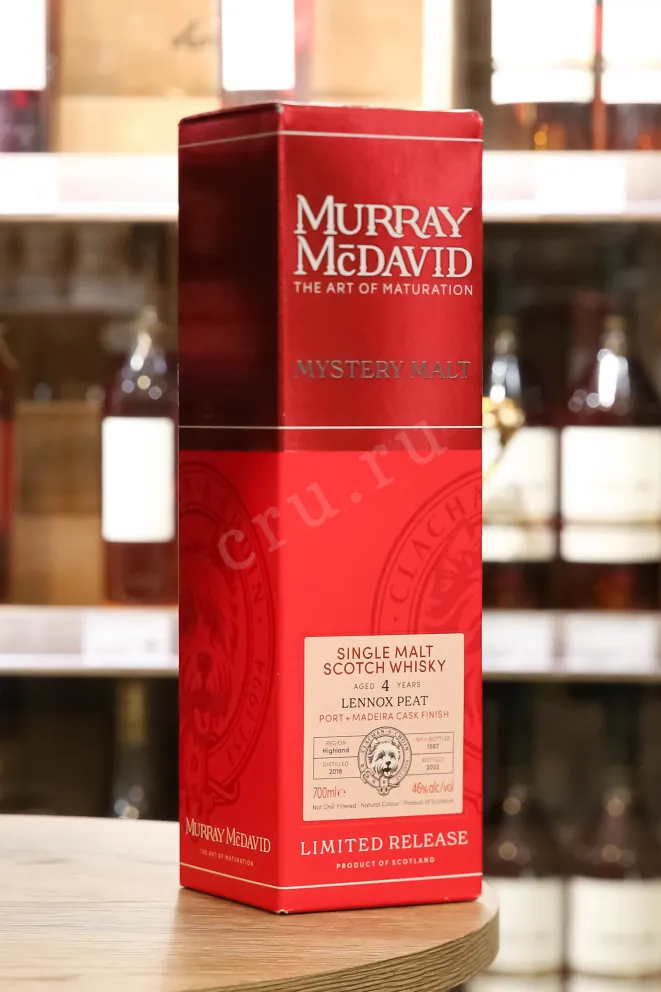 В магазине Крю Профи Murray McDavid Mystery Malt Lennox Peat 4 Years Old gift box 0.7 л