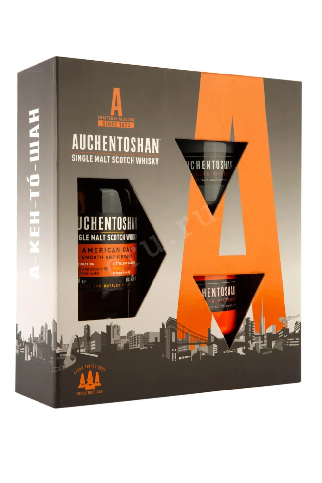 Набор с кружками Auchentoshan American Oak 0.7 л