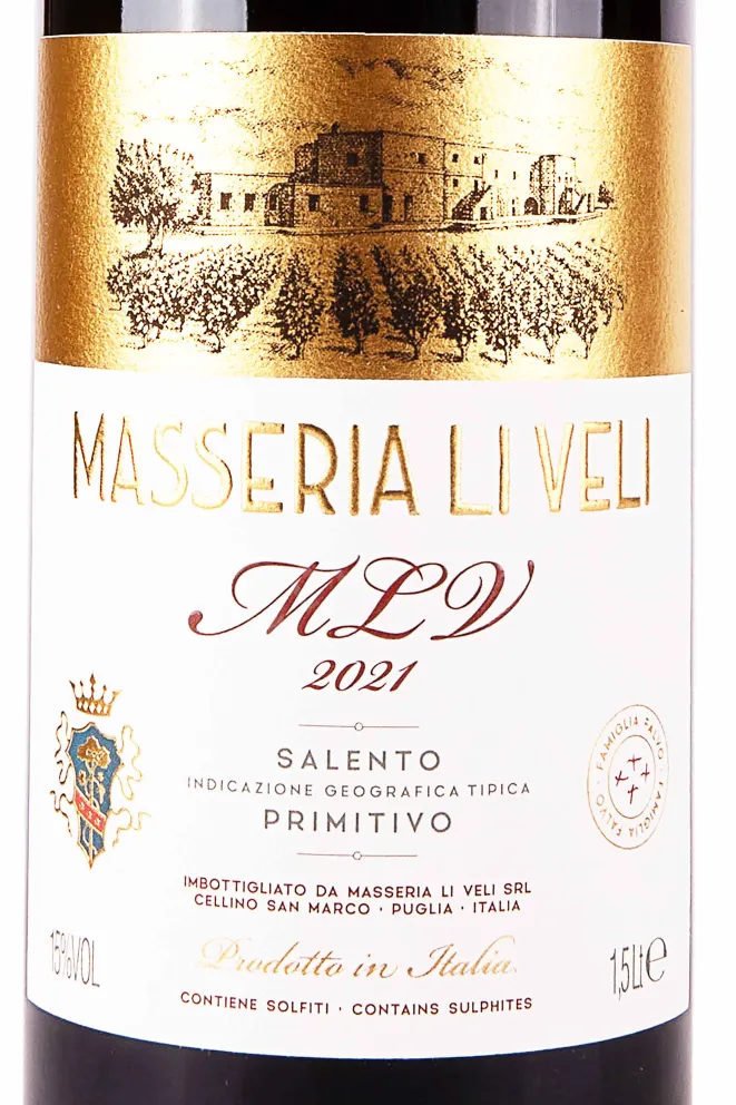 Этикетка Li Veli Masseria Li Veli in gift box 2021 1.5 л