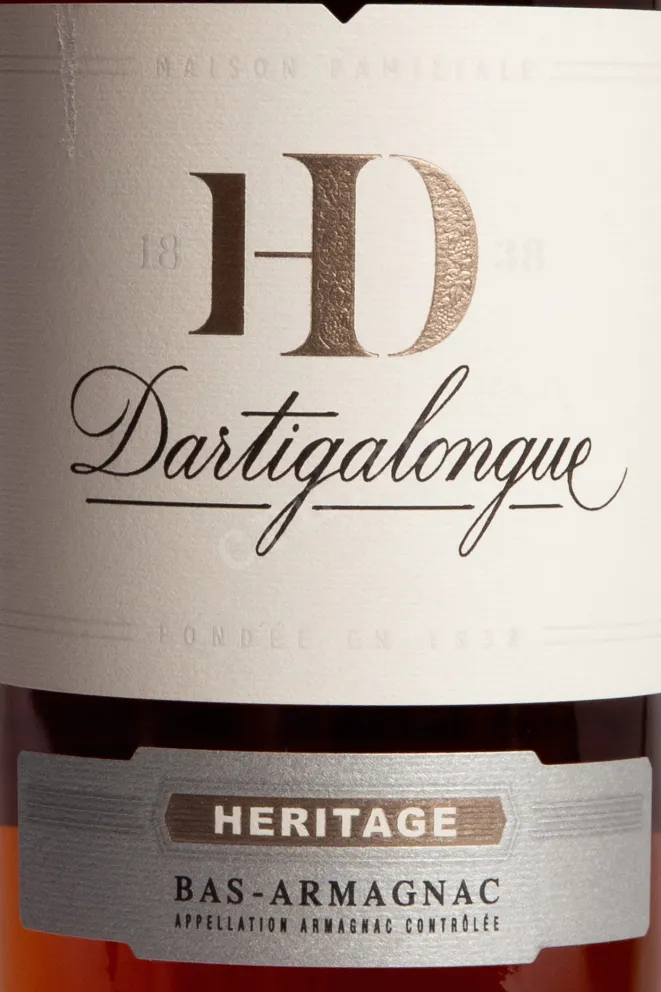 Этикетка Dartigalongue Bas Armagnac Heritage in gift box 0.7 л