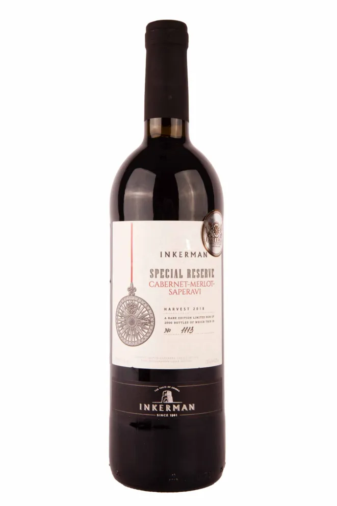 Вино Инкерман Каберне-Мерло-Саперави Спешл Резерв 2018 0.7 л