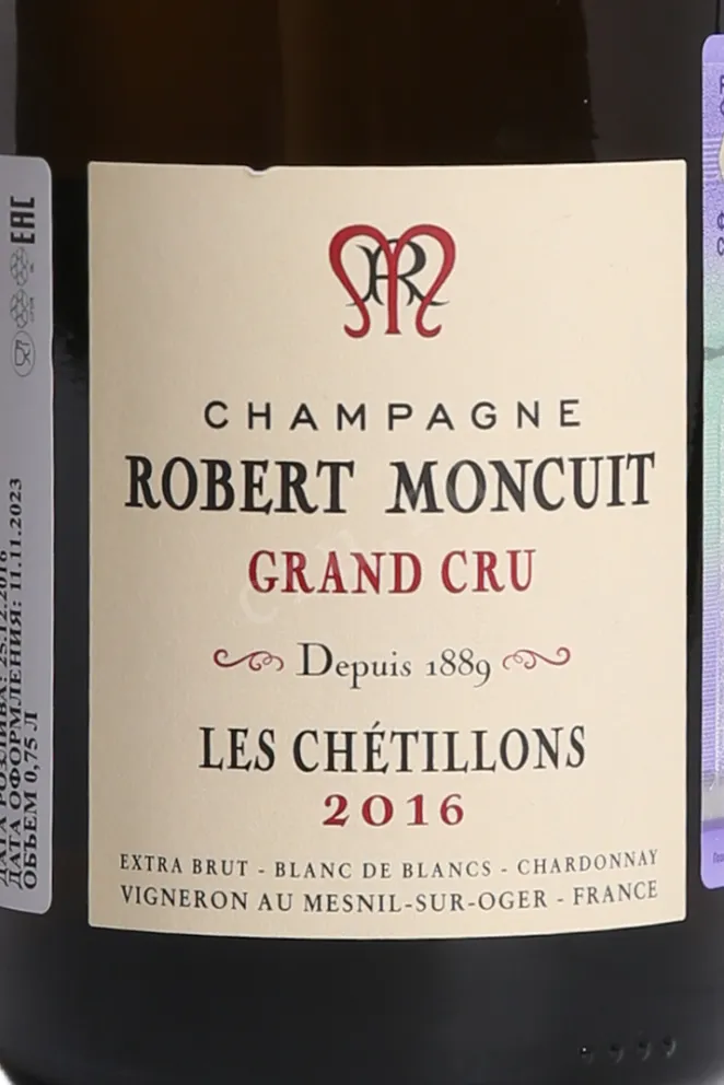 Этикетка Robert Moncuit Grand Cru Les Chetillons 0.75 л