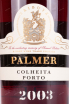 Этикетка Palmer Colheita Porto 2003 2003 0.75 л
